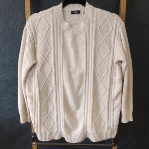 BDG Beige Textured Crewneck Sweater